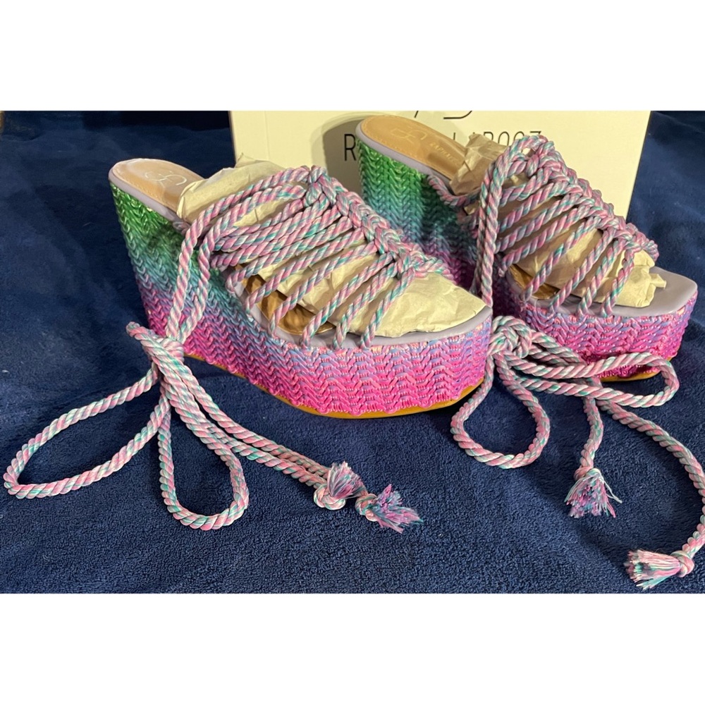 Anthropologie x Raphaella Booz Jute Wedge Sandals NWT SZ 9, 10 - Picture 7 of 14